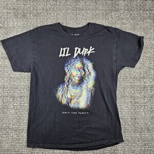 Lil Durk T Shirt Mens L Black Only The Family OTF Logo Rap Tee Hip Hop Adult L